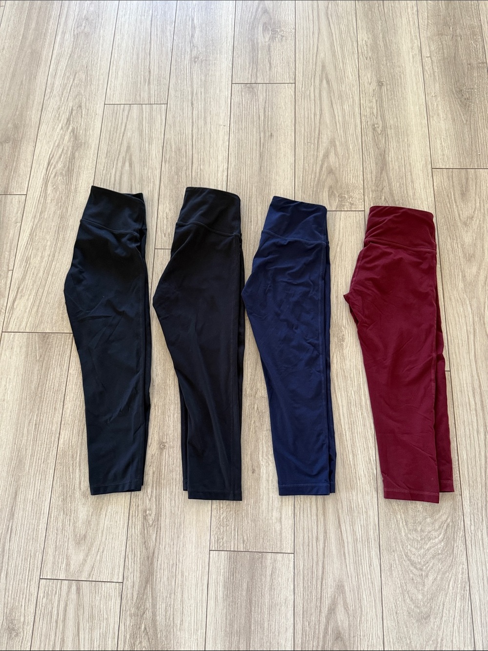 Zella Women’s Crop Legging Small bundle of 4 Navy, black and maroon